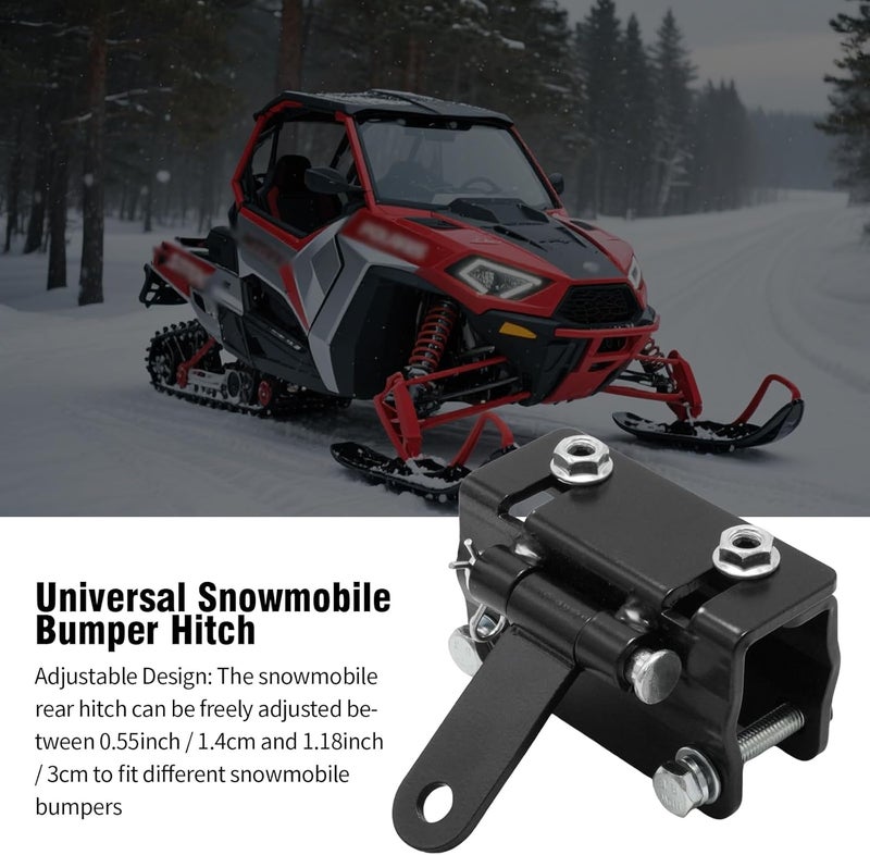 SYOWADA Snowmobile Bumper Hitch, Steel Snowmobile Hitch, Replacement for Ski-Doo, Replacement for Polaris, Replacement for Yamaha, Replacement for Arctic Cat - Image 4